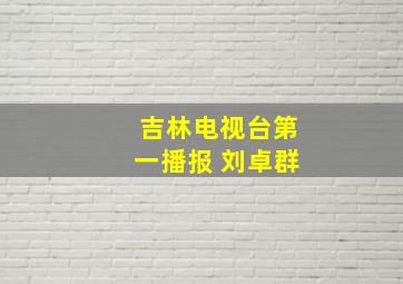 吉林电视台第一播报 刘卓群